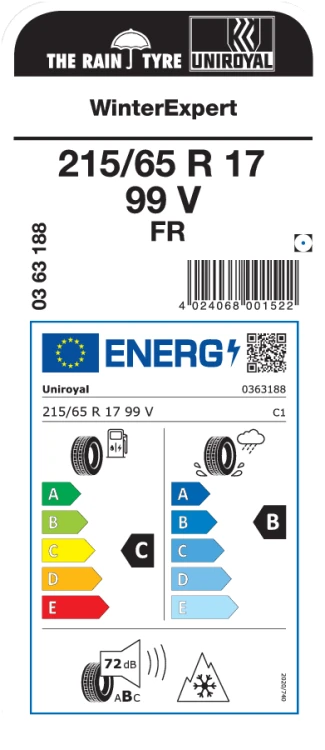 Uniroyal WinterExpert 215/65R17 99V opona osobowa zimowa